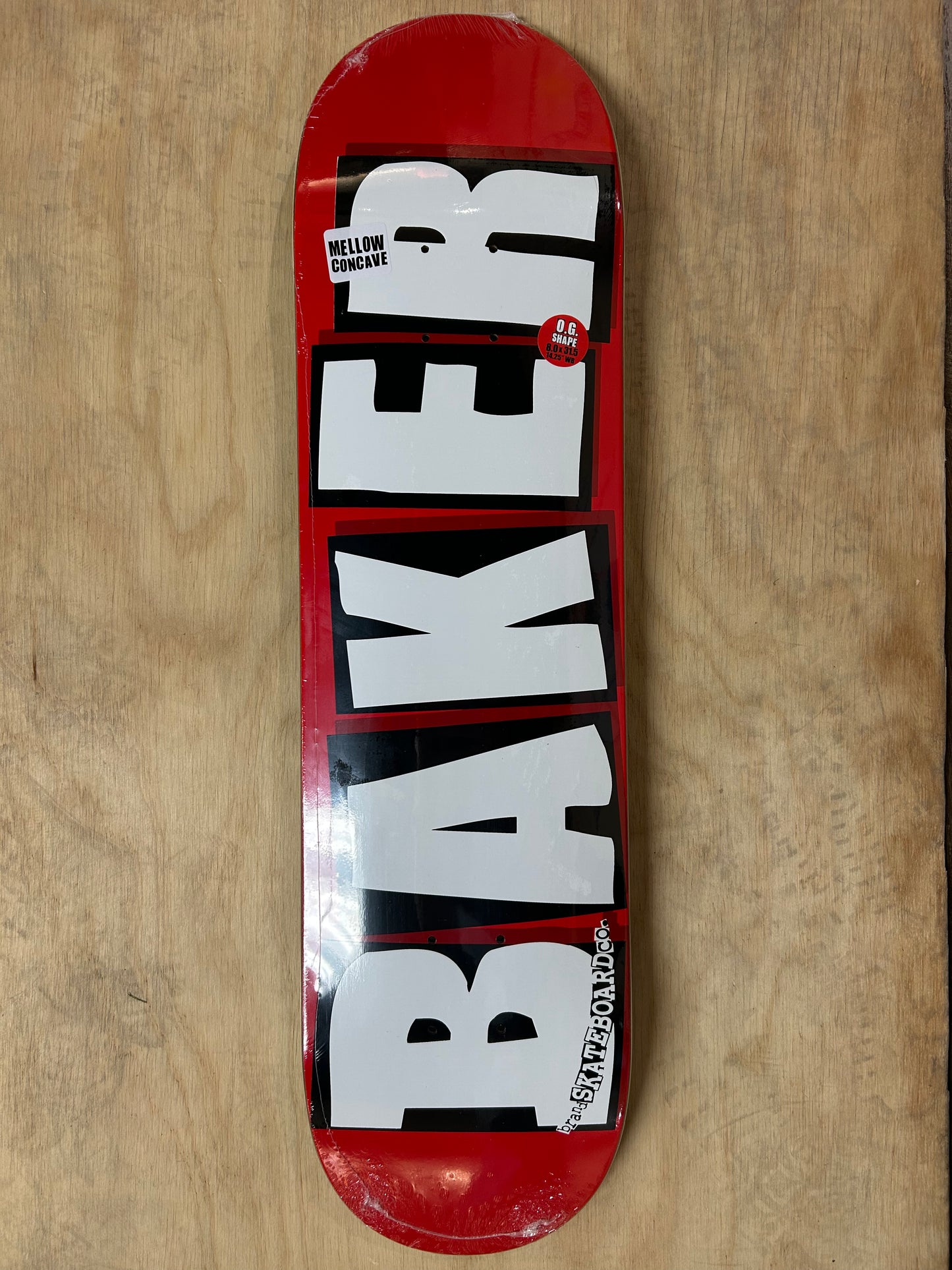 BAKER Brand Logo White 8.0 Skateboard Deck