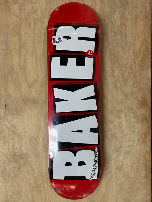 BAKER Brand Logo White 8.0 Skateboard Deck