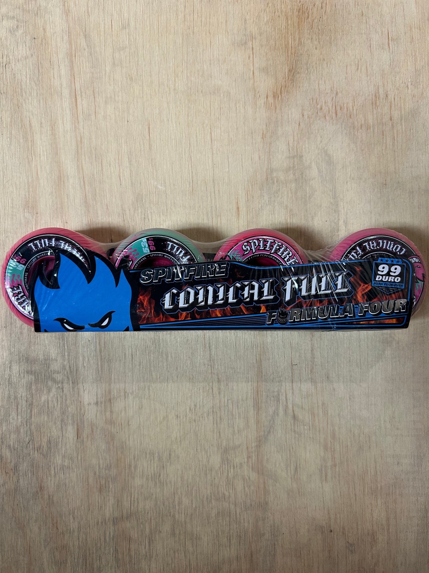 SPITFIRE F4 99 TEAM CONICAL FULL PINK / TEAL SWIRL 53