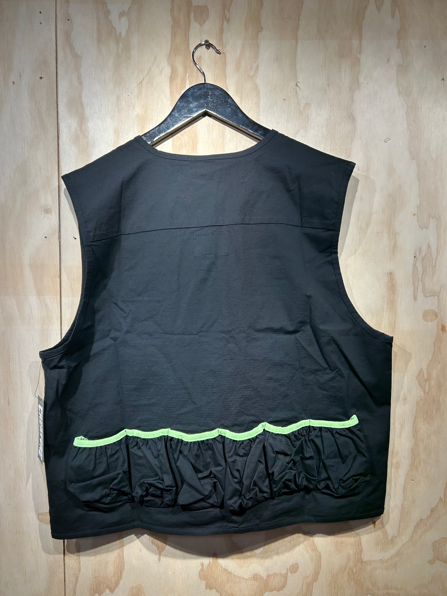 Gravette Cut And Tie Vest Utility Top Black Mens Creature