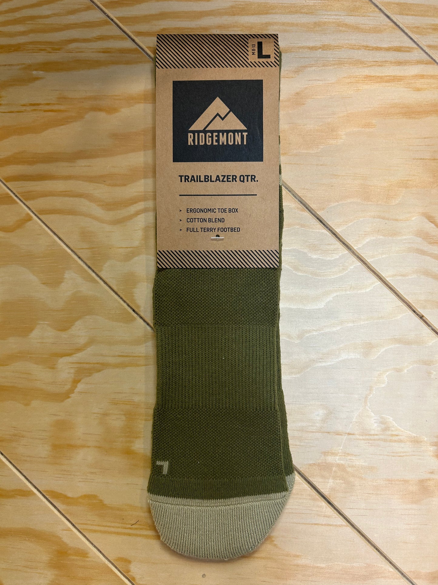 RIDGEMONT Trailblazer Qrt. Sock - Green