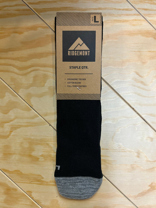 RIDGEMONT Staple Qrt. Sock - Black