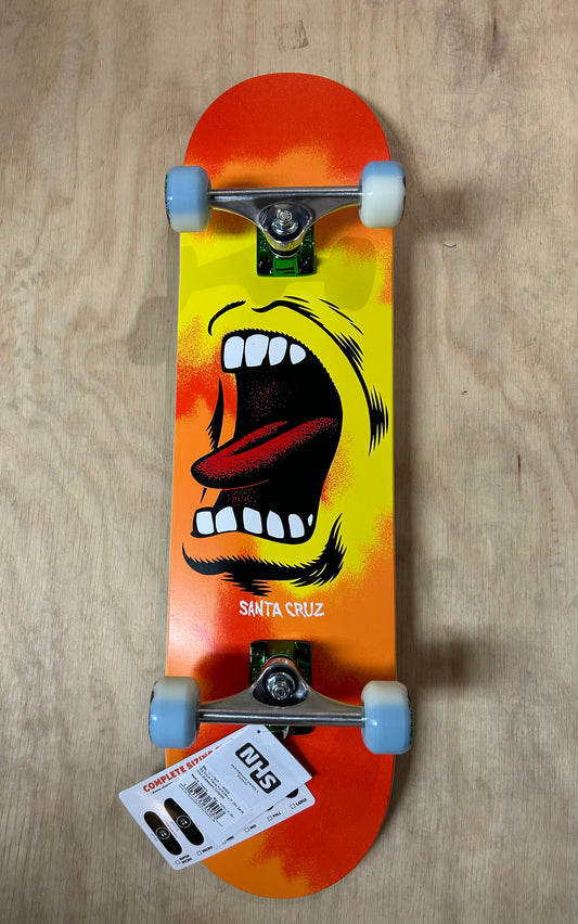 santa cruz big mouth flame full 8.0 skateboard complete