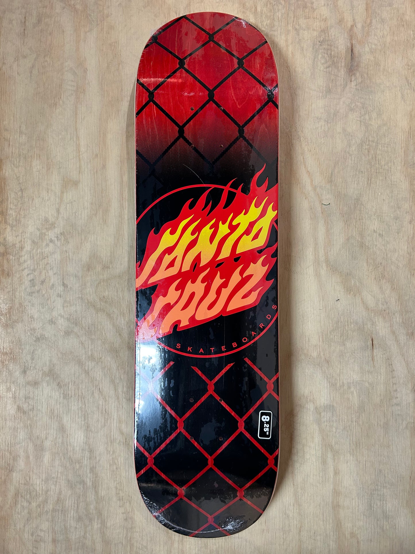 Santa Cruz Flame Dot Chain 8.25 Skateboard Deck