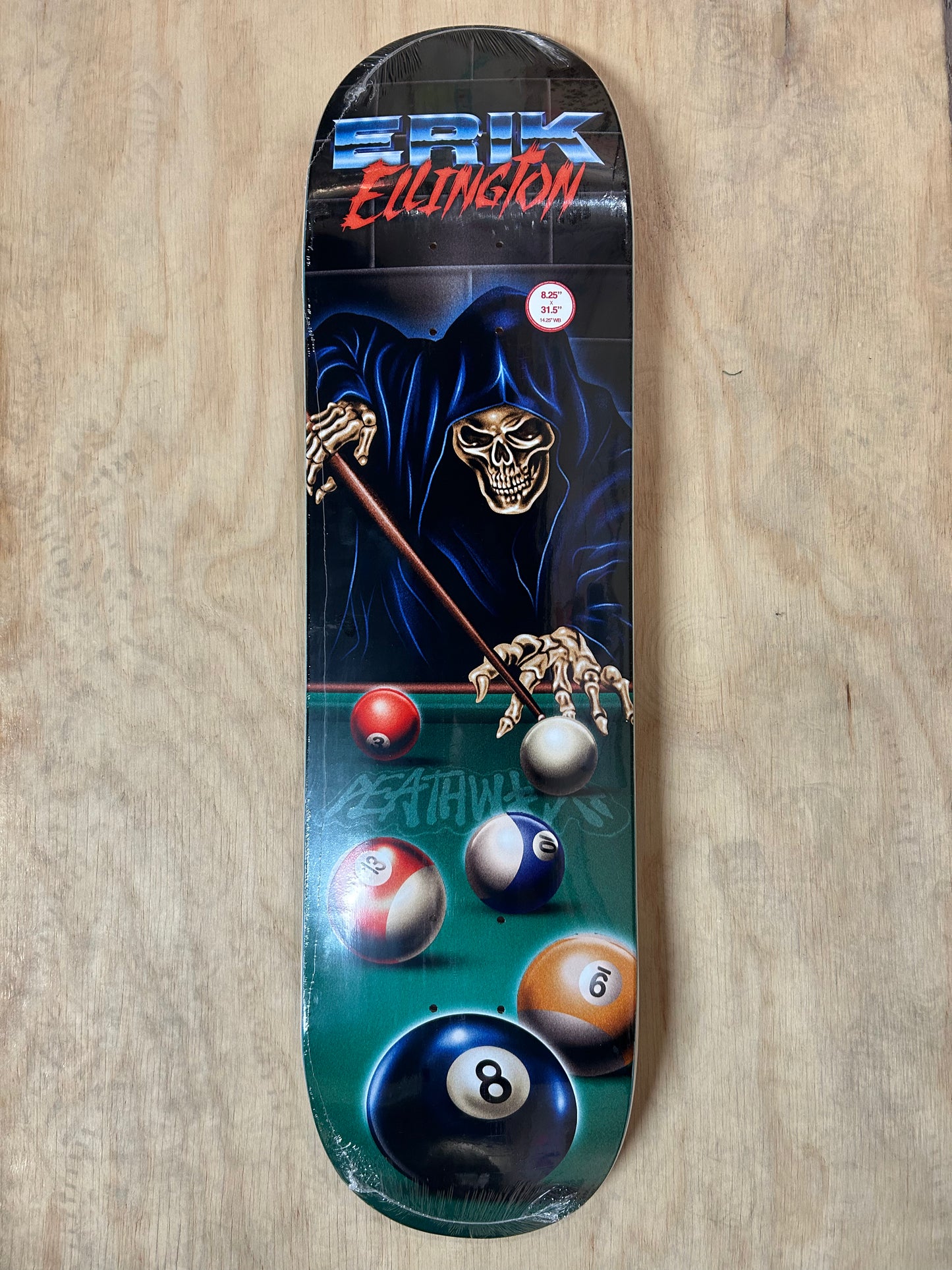 DEATHWISH Erik Ellington Pool Reaper Skateboard Deck 8.25