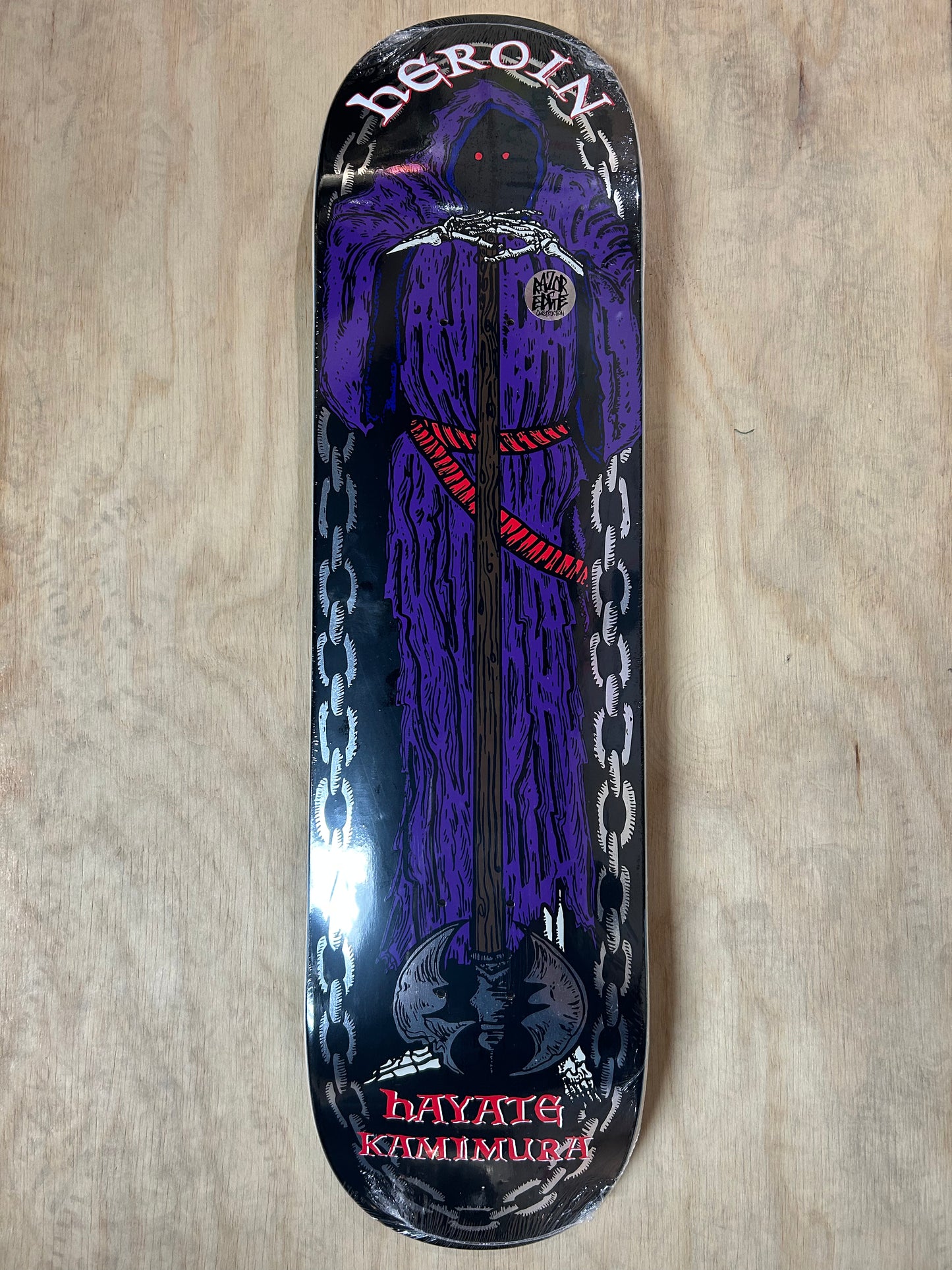 HEROIN Hayate KO2 Axe Man Skateboard Deck 8.25