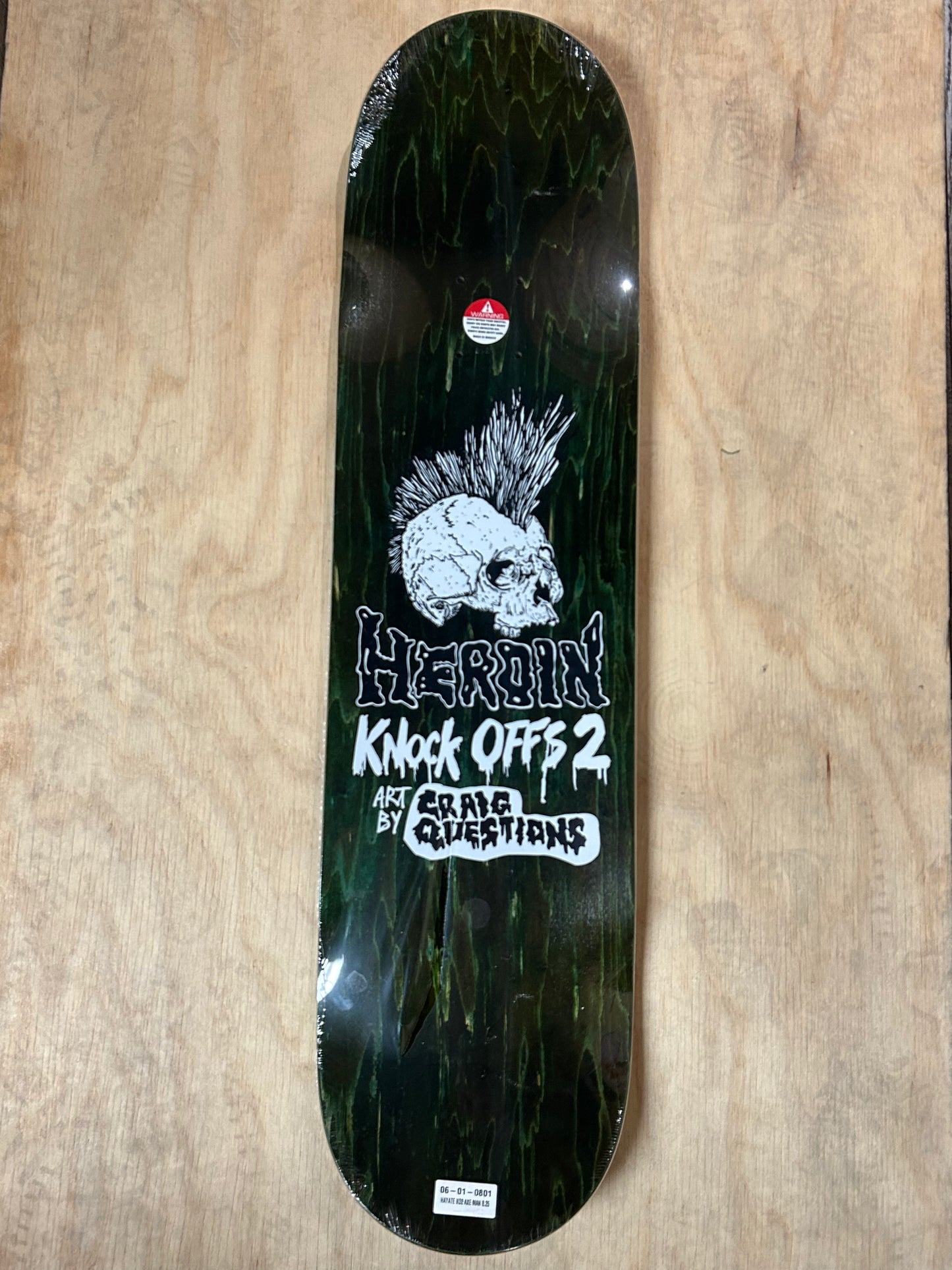 HEROIN Hayate KO2 Axe Man Skateboard Deck 8.25