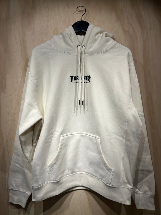 Thrasher Heavyweight Embroidered Mag Logo Hoodie white