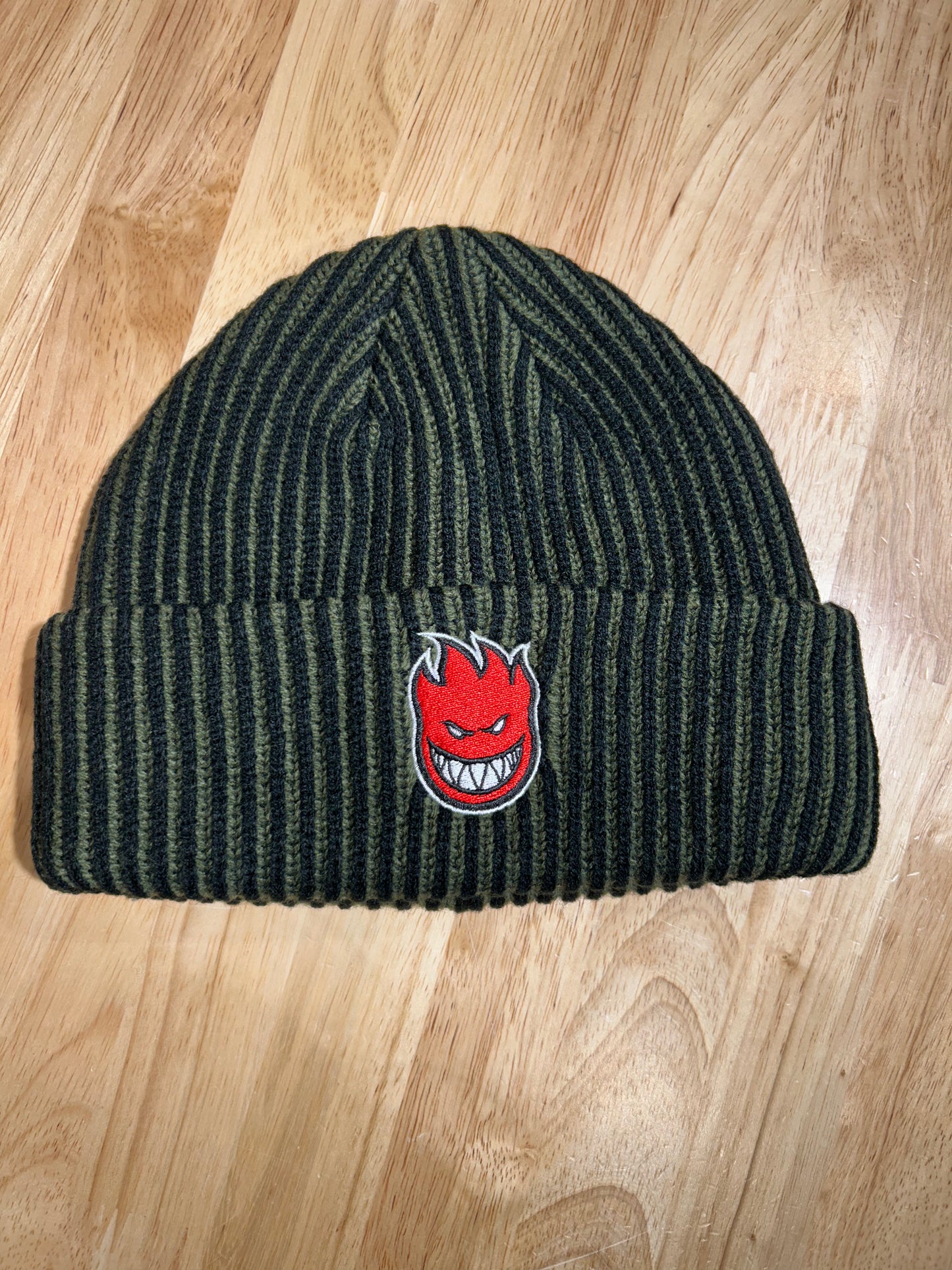 SPITFIRE Bighead Fill Cuff Beanie Olive/Black/Red