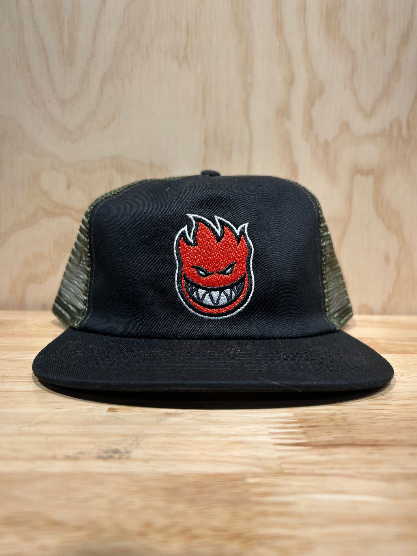 SPITFIRE Bighead Fill Snapback Hat Black/Olive/Red