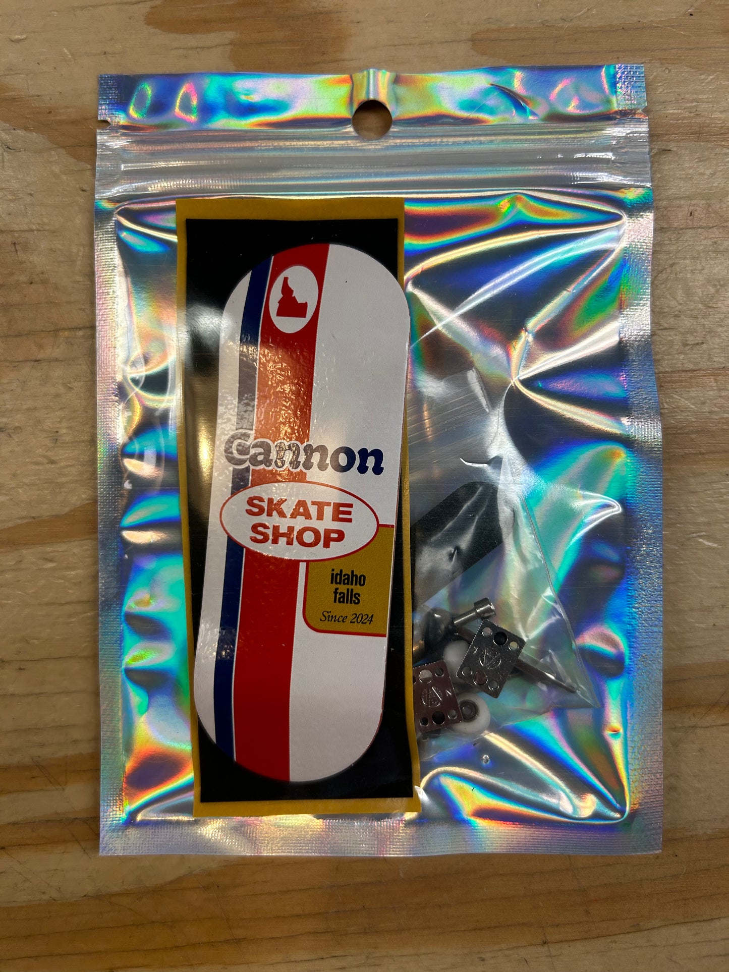 Cannon Skate Shop Badge Fingerboard Deck 34 mm