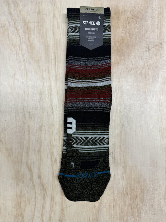 MID WOOL CREW - BLACKRED