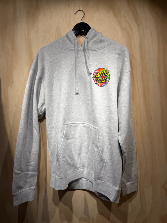 Santa Cruz Dot Tie Dye Hoodie Grey