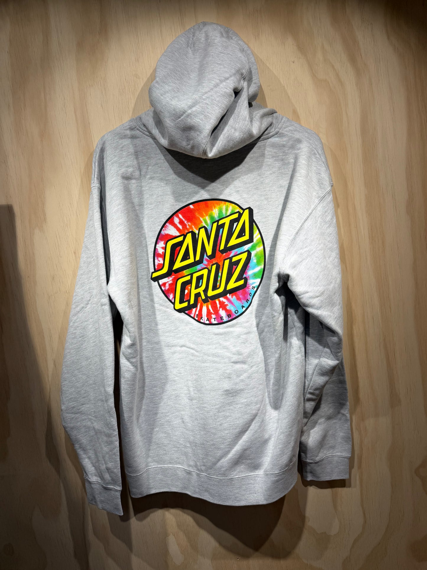 Santa Cruz Dot Tie Dye Hoodie Grey