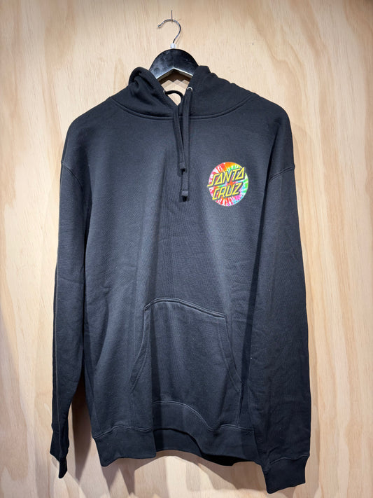 Santa Cruz Dot Tie Dye Hoodie Black