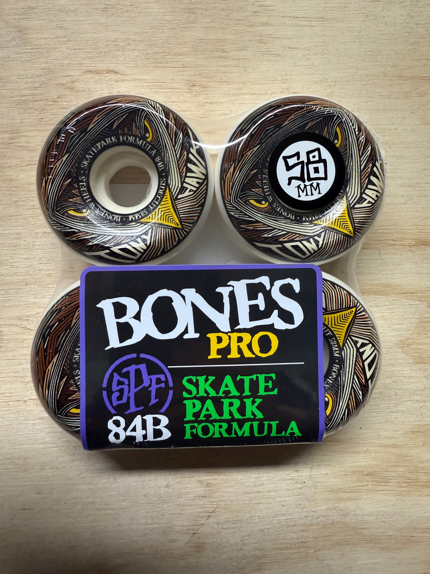 BONES SPF Wheels Hawk Night Hawk 60mm Sidecuts 84B