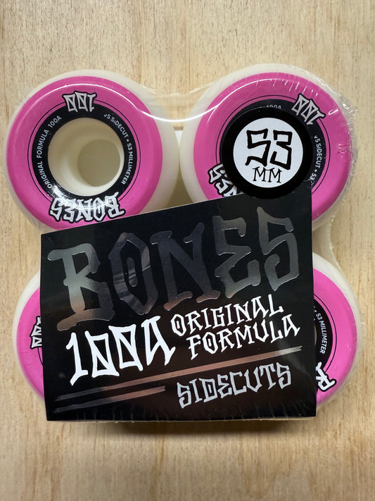 BONES WHEELS SIDECUT 100'S 53 V5 OG FORMULA 100A 4PK