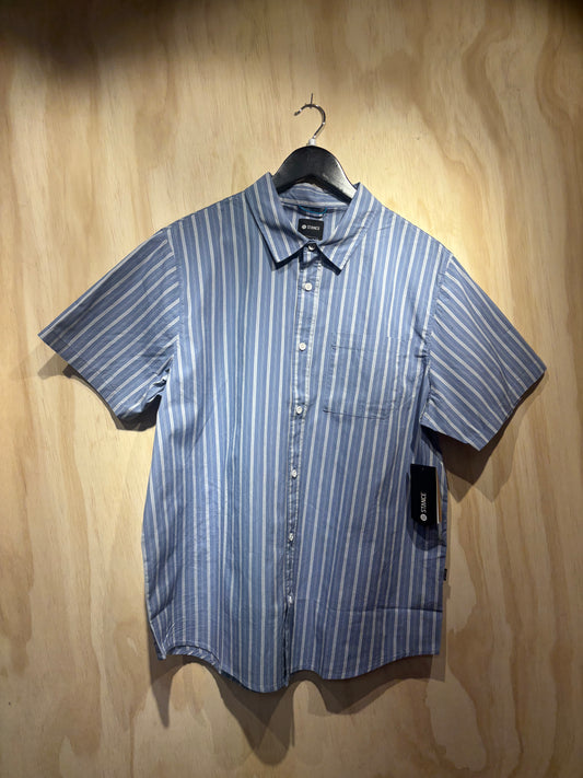 BALES SS BUTTON UP - STONEBLUE