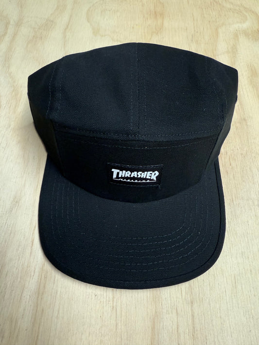 THRASHER 5 Panel Hat Black