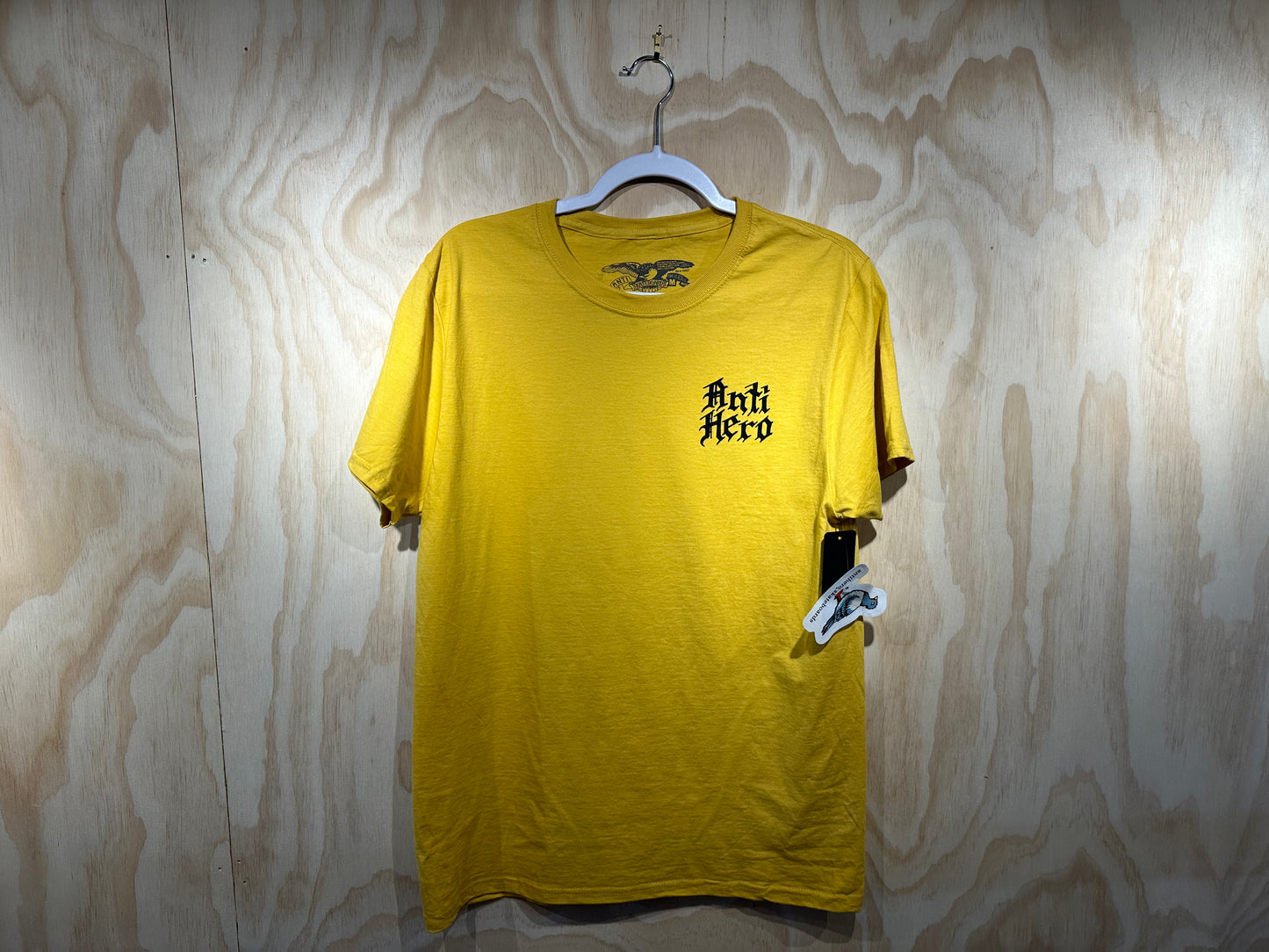 ANTIHERO COAT OF ARMS TEE MUSTARD HEATHER w/ BLACK PRINTS