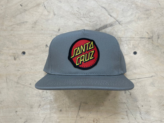 Santa Cruz Classic Snapback Structured Hat Grey OS Unisex