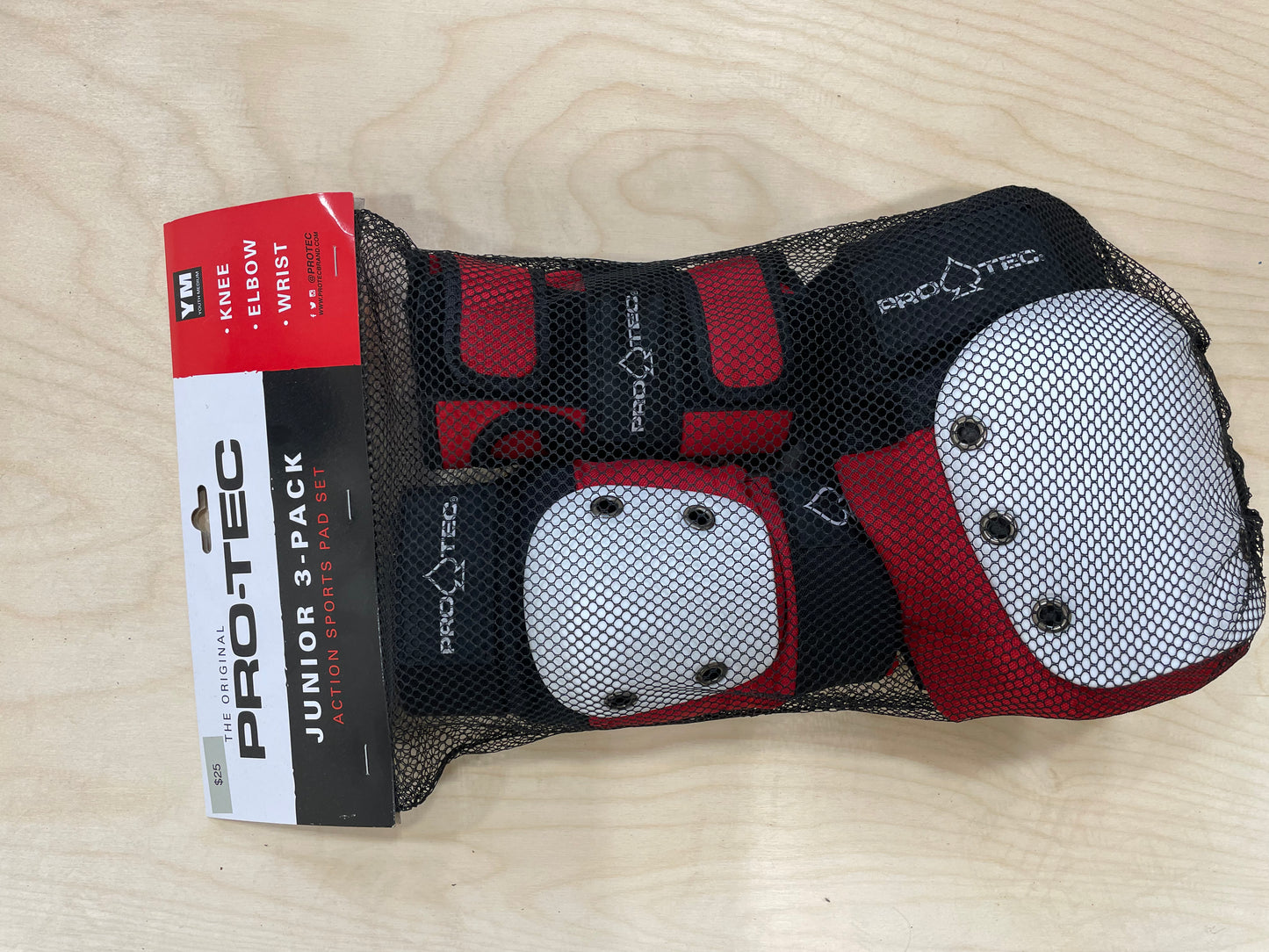 Pro-Tec Jr 3-Pack Red White Black YM