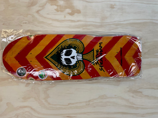 Steadham Skull & Spade Reissue Skateboard Deck Orange Stain - 10.00 X 30.125