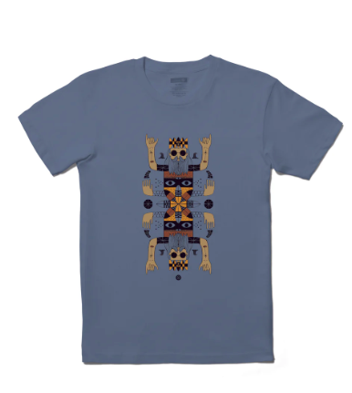 COASTAL OPPOSITES TEE - STONEBLUE