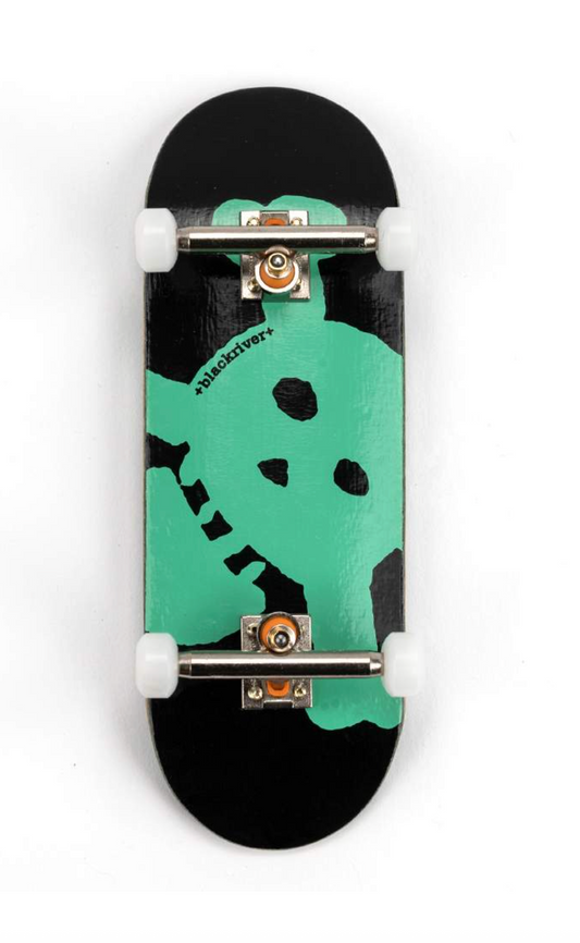 Blackriver Pro Complete Fingerboard - New Skull | Neon Turquoise 5ply Low 32mm