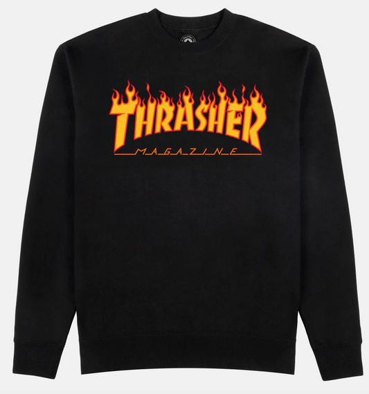 FLAME CREWNECK BLACK