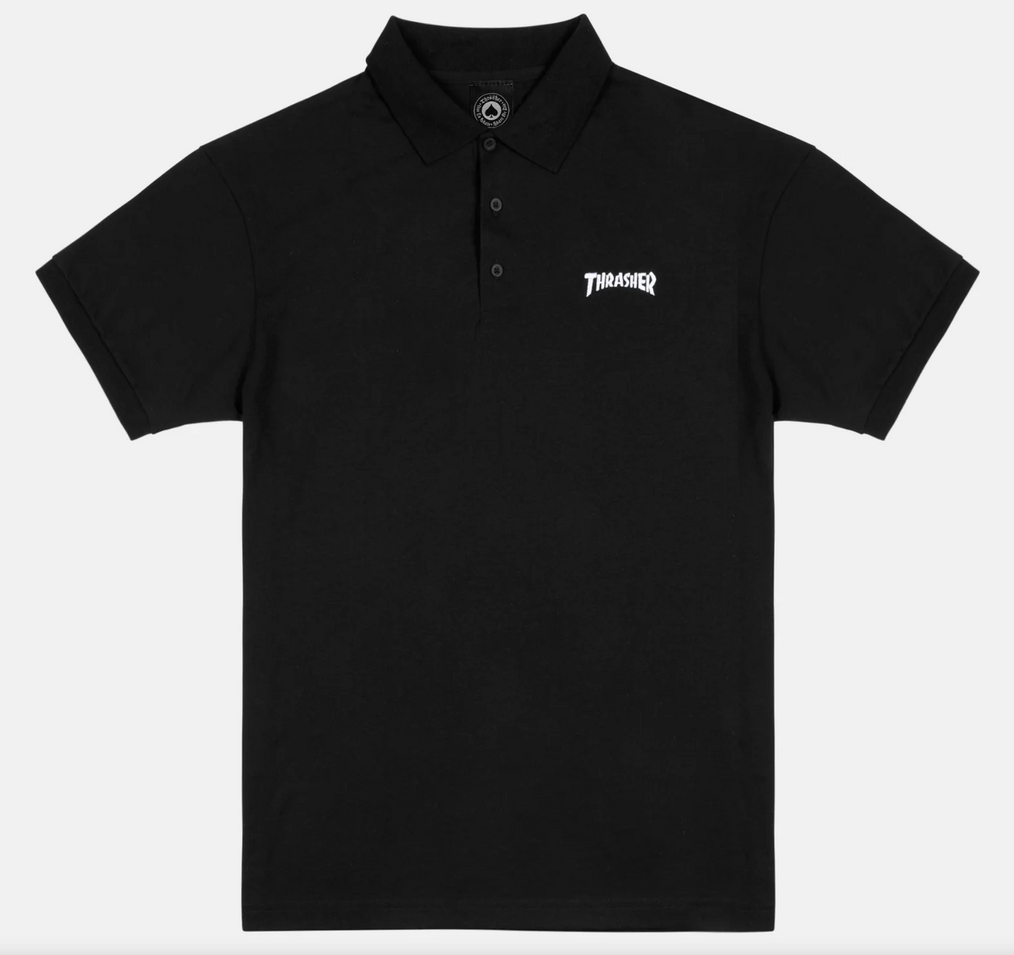 THRASHER - POLO - BLACK