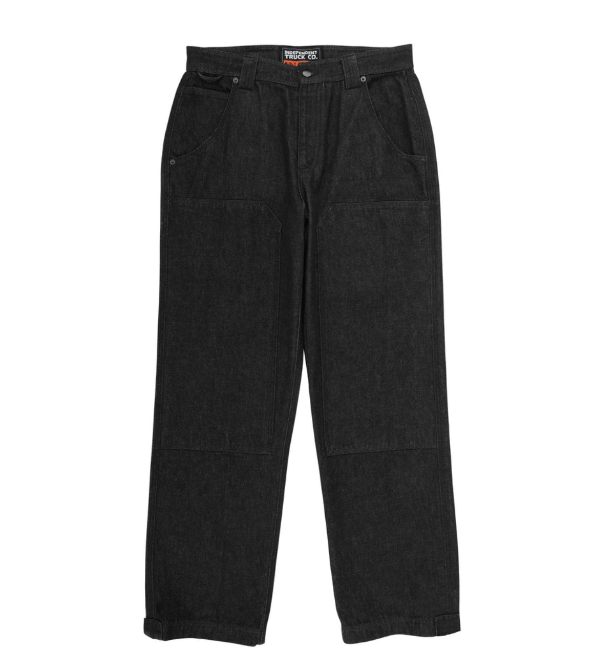 Built To Grind Double Knee Pants Washed Black Denim